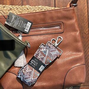 K Caroll cross body Brown vegan Leather Bag